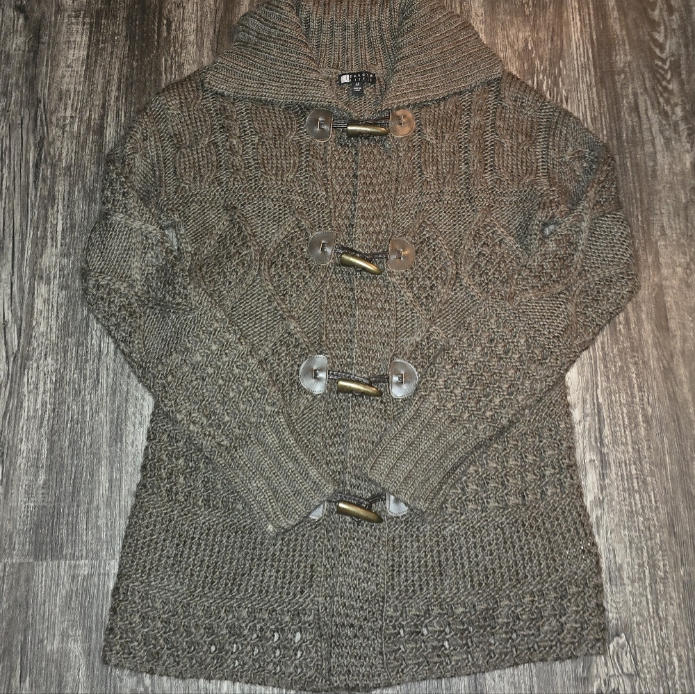Carole Little Cable Knit Button Up Cardigan M